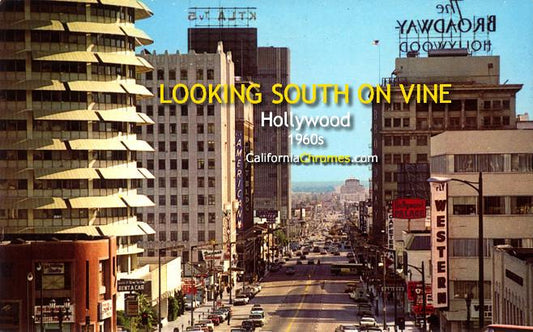 Looking South on Vine Past Capitol Records c.1960s