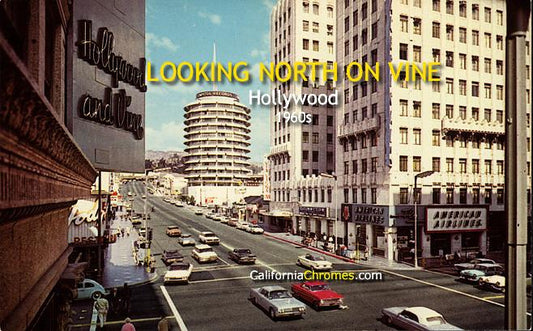 Looking North on Vine, Hollywood, c.1960s
