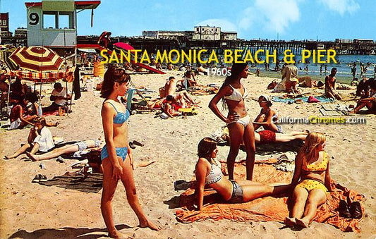 Santa Monica Beach & Pier c1960s