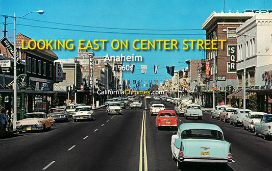 Looking East on Center Street Anaheim, c.1960
