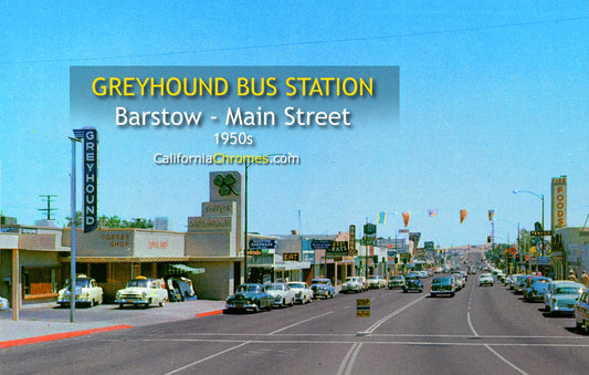 GREYHOUND BUS STATION - Barstow, California 1950s