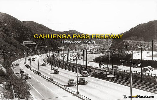 Cahuenga Pass Freeway, Hollywood c. 1940s