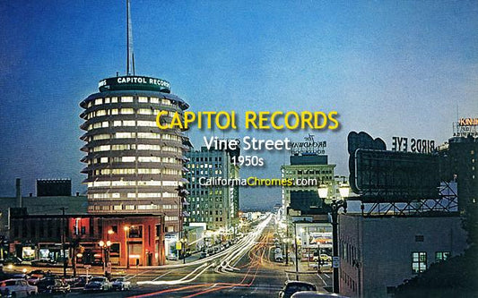 CAPITOL RECORDS, Vine Street, Hollywood 1950s