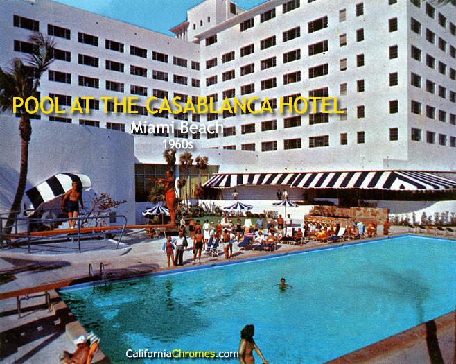 Pool at the Casablanca Hotel Miami Beach, c.1960