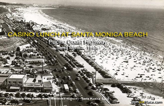 Casino Lunch at Santa Monica Beach, Pacific Coast Highway, Santa Monica , 1940s