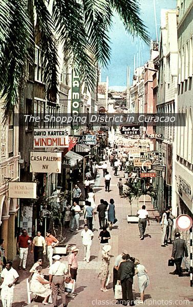 The Shopping District in Curacao c.1965