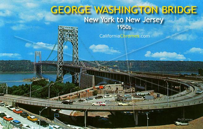 George Washington Bridge, New York, New Jersey, 1950s