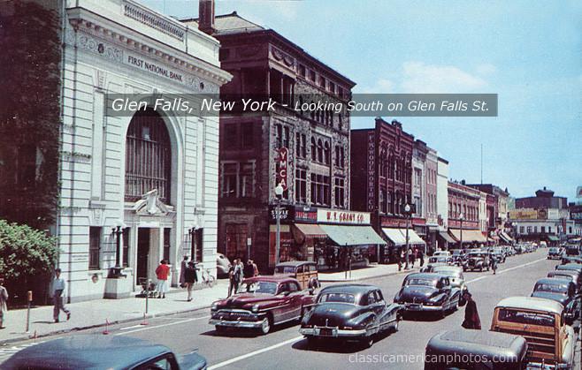 Glen Falls, New York Looking South on Glen Falls Street, c.1953