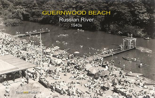 Guernewood Beach on the Russian River, 1940s