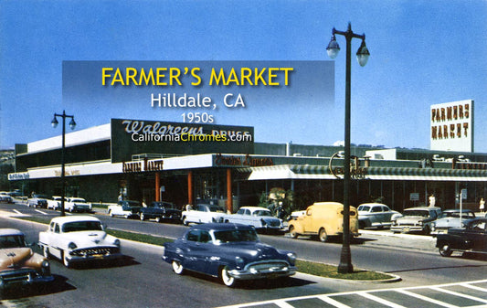 FARMER'S MARKET - Hillsdale, California 1950s