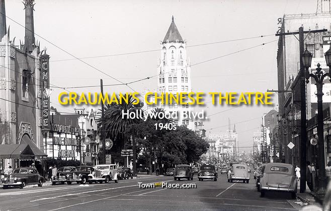 Grauman's Chinese Theatre, Hollywood, 1940s