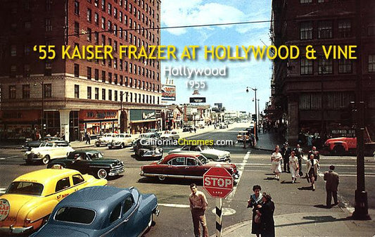 '55 Kaiser Manhattan at Hollywood & Vine 1955
