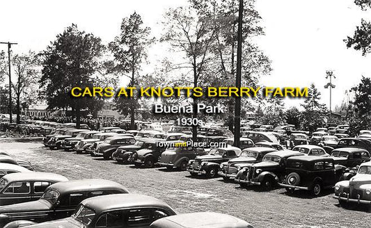 Cars at Knotts Berry Farm, Buena Park, c.1940s
