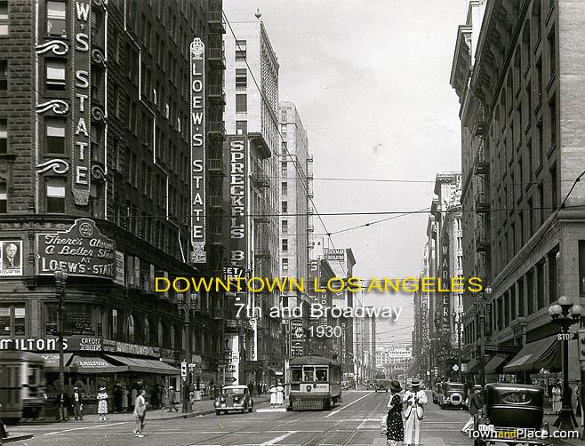 Downtown Los Angeles, 7th & Broadway, c.1930