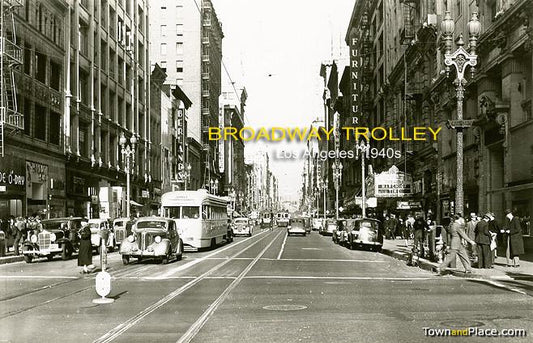 Broadway Trolley, Los Angeles, c.1940s