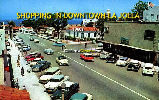 Shopping in Downtown La Jolla c.1955
