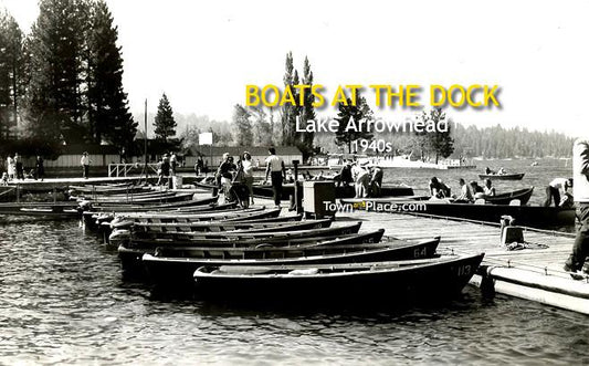 Boats at the Dock, Lake Arrowhead, 1940s