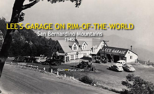 Lee's Garage on Rim-of-the-World, 1940s