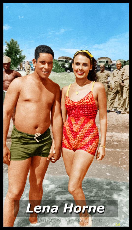 LENA HORNE IN A RED SWIMSUIT, 1941