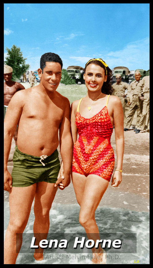 LENA HORNE IN A RED SWIMSUIT, 1941
