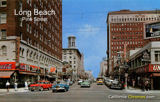 LONG BEACH, California - Pine Street, 1950s