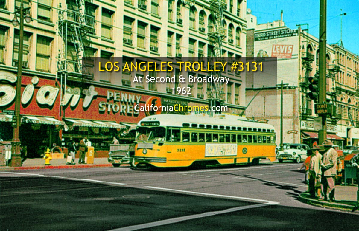 LOS ANGELES TROLLEY - Los Angeles, California 1960s