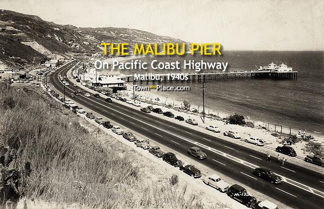 The Malibu Pier on Pacific Coast Highway, c.1940s