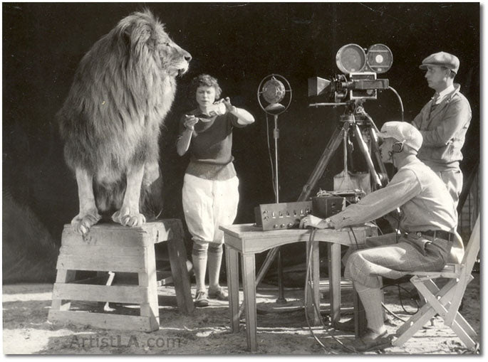 Filming the Roar of the MGM Lion, Hollywood, 1929