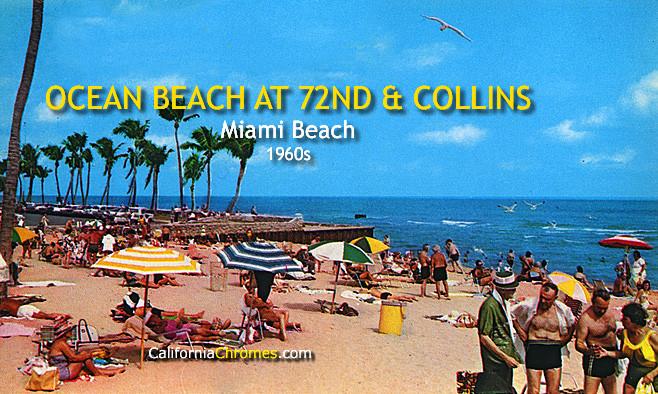 Ocean Beach at 72nd and Collins Miami Beach, c.1960