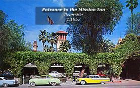 Entrance to the Mission Inn Riverside, c.1957