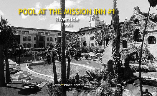 Pool at the Mission Inn, Riverside, 1950s