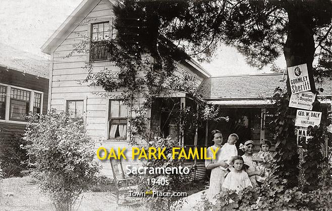 Margaret's Family, Oak Park, Sacramento c.1940s