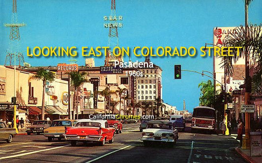 Looking East on Colorado St. Pasadena, c.1962