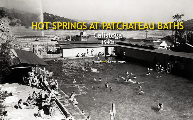 Hot Springs at Patchateau Baths, Calistoga, 1940s