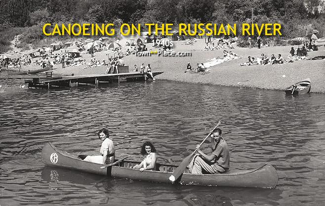 Canoeing on the Russian River c.1940s