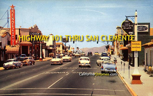 Highway 101 Through San Clemente c.1958