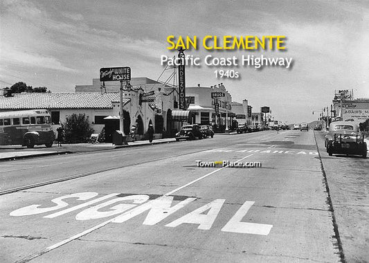 San Clemente, Pacific Coast Highway, 1940s
