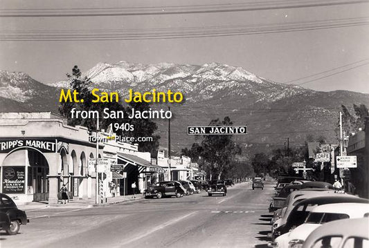 Mt. San Jacinto from San Jacinto, 1950s