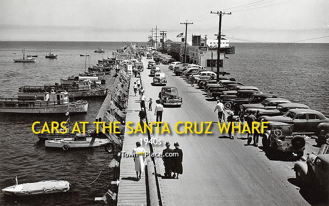 Cars at the Santa Cruz Wharf c.1940s