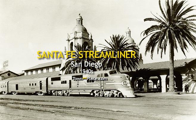Santa Fe Streamliner, San Diego c.1940s