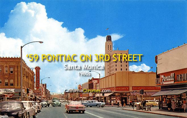 '59 Pontiac on 3rd Street Santa Monica, c.1960
