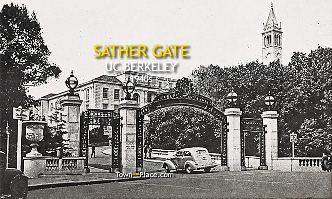 Sather Gate, UC Berkeley, 1940s