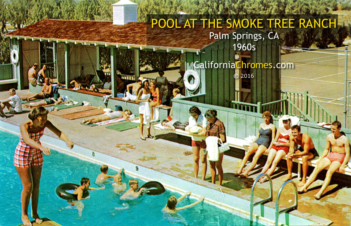 POOL AT THE SMOKE TREE RANCH - Palm Springs 1960s