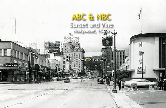ABC and NBC, Sunset & Vine, Hollywood 1940s