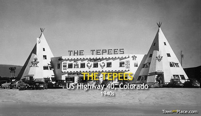 The Tepees, Highway 40, Colorado, 1940s