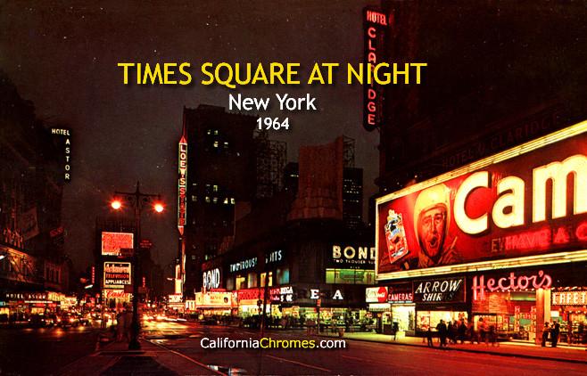 Times Square at Night New York, 1964