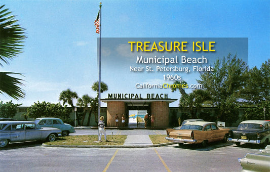 MUNICIPAL BEACH - Treasure Isle Beach, Florida 1960s