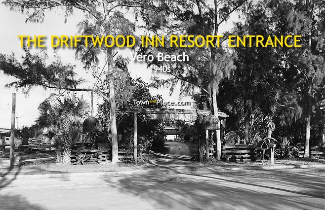 The Driftwood Inn Resort Entrance, Vero Beach, 1940s