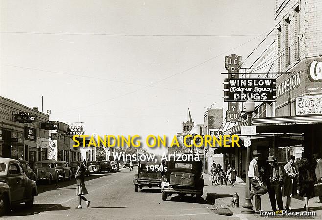 Standing on a Corner, Winslow, Arizona, 1943