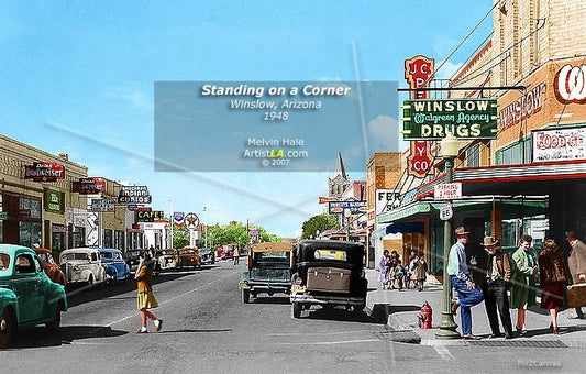 Standing on a Corner in Winslow, Arizona, 1940s